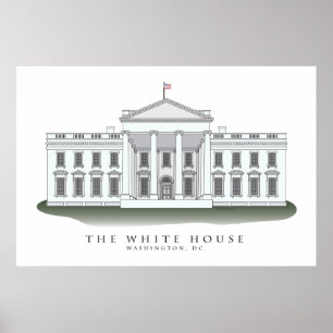 The White House Architectural Print