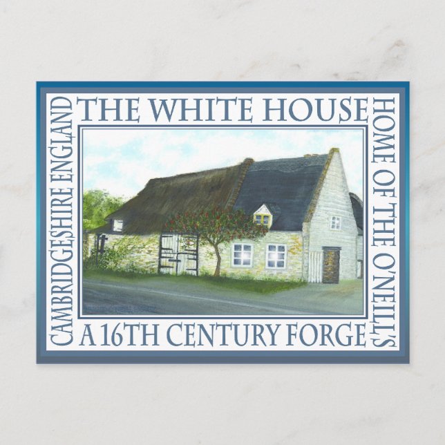 "THE WHITE HOUSE,FORGE" by Brigid O'Neill Hovey Postcard (Front)