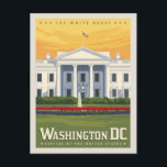 The White House | Washington, D.C. Postcard<br><div class="desc">Anderson Design Group is an award-winning illustration and design firm in Nashville,  Tennessee. Founder Joel Anderson directs a team of talented artists to create original poster art that looks like classic vintage advertising prints from the 1920s to the 1960s.</div>