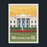 The White House | Washington, D.C. Postcard<br><div class="desc">Anderson Design Group is an award-winning illustration and design firm in Nashville, Tennessee. Founder Joel Anderson directs a team of talented artists to create original poster art that looks like classic vintage advertising prints from the 1920s to the 1960s.</div>