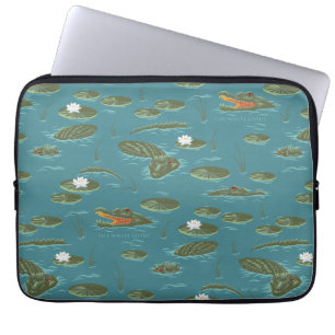 The White Lotus Alligator Waters Pattern Laptop Sleeve