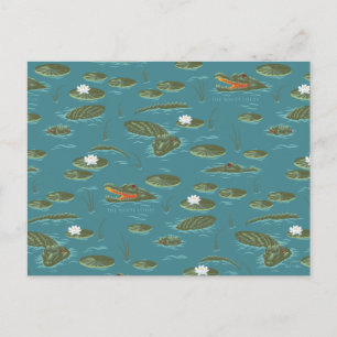 The White Lotus Alligator Waters Pattern Postcard