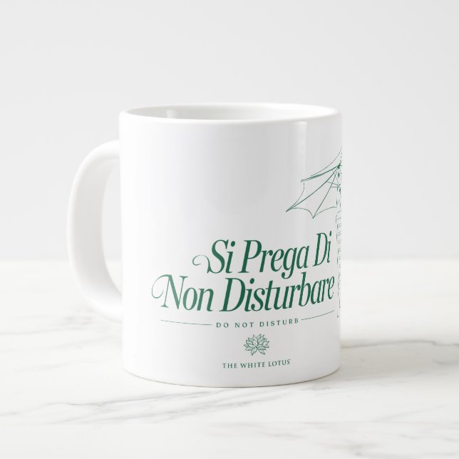 The White Lotus Do Not Disturb Large Coffee Mug (Front Left)