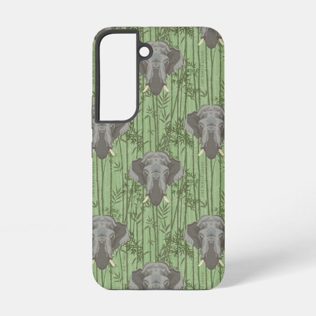 The White Lotus Majestic Elephants Pattern Samsung Galaxy S22 Case (Back)