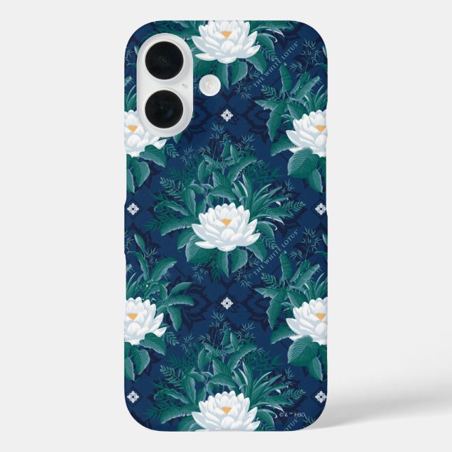 The White Lotus Midnight Lotus Pattern Case-Mate iPhone Case (Back)