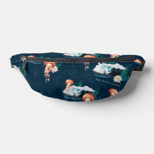 The White Lotus Ocean Jellyfish Pattern Fanny Pack