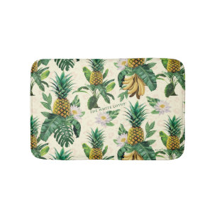 The White Lotus Pineapple Paradise Pattern Bath Mat