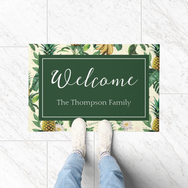 The White Lotus Pineapple Paradise Pattern Doormat (Indoor)
