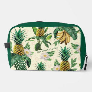 The White Lotus Pineapple Paradise Pattern Dopp Kit