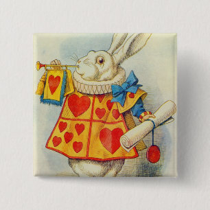 The White Rabbit 2 Inch Square Button