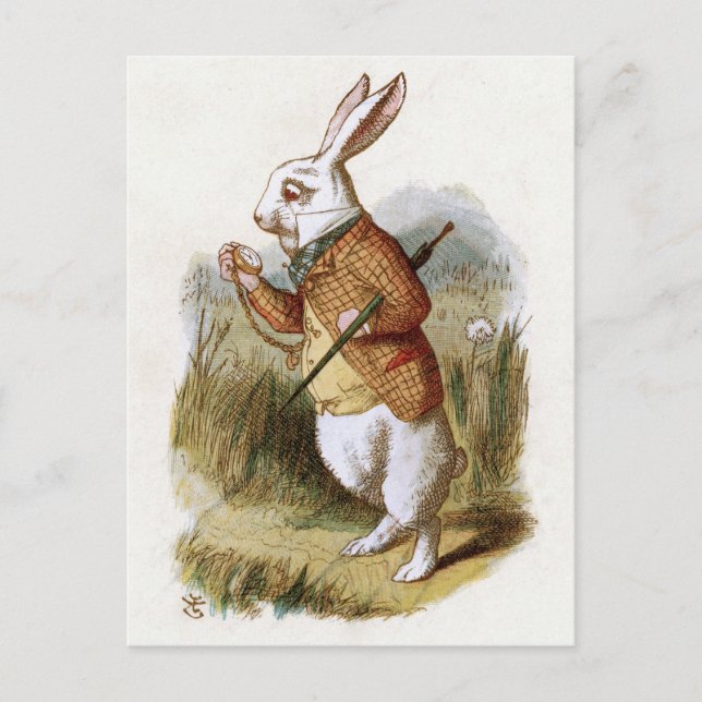 The White Rabbit - Alice in Wonderland Postcard (Front)