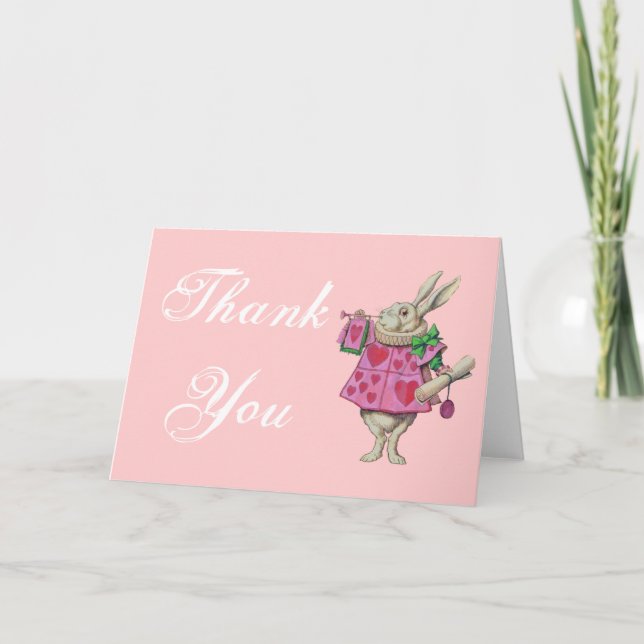 The White Rabbit - Alice in Wonderland - Thank You Card (Front)