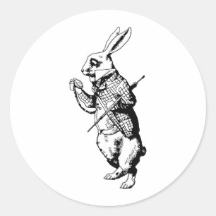 The White Rabbit Inked Classic Round Sticker