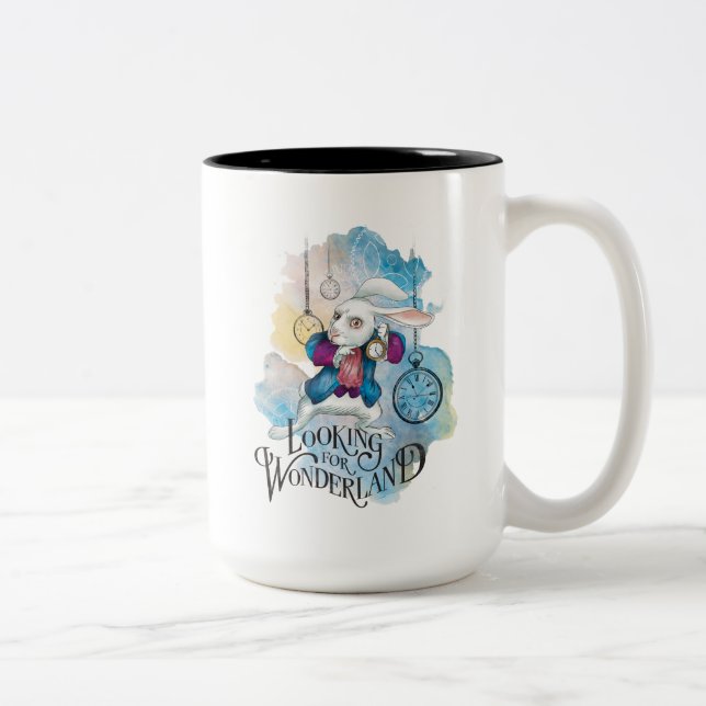 The White Rabbit | Looking for Wonderland Two-Tone Coffee Mug (Right)