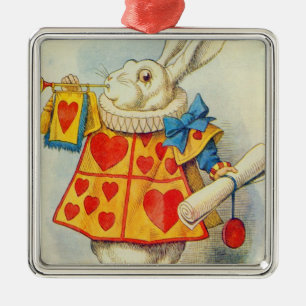 The White Rabbit Metal Ornament