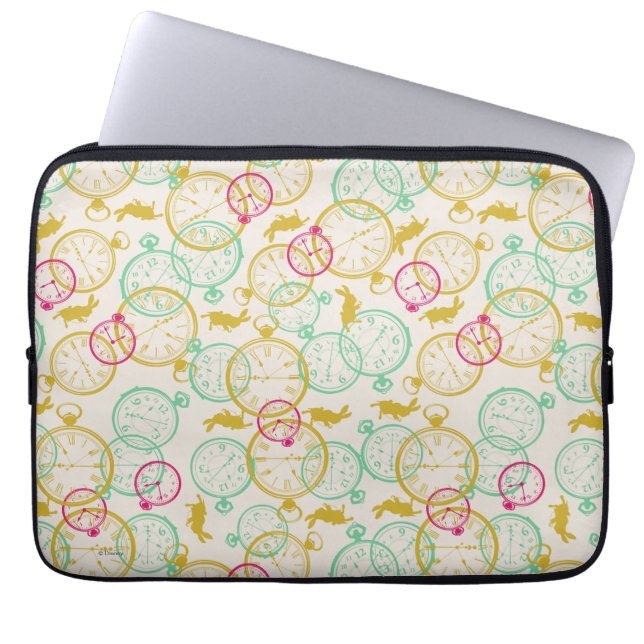 The White Rabbit Pattern Laptop Sleeve (Front)