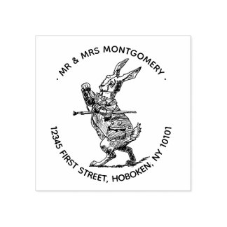the white rabbit return address stamp