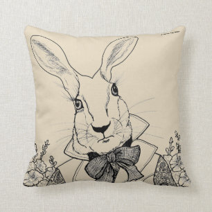 The White Rabbit, The Hurrier I Go Throw Pillow