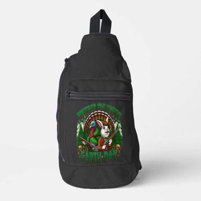 The White Rabbits Wild earth day  Sling Bag (Front)