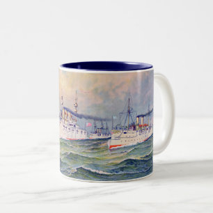 "The white squadron" United States Navy, 1893 Two- Two-Tone Coffee Mug