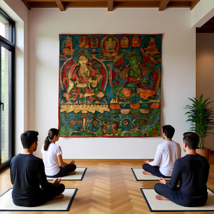 The White Tara and The Green Tara  Tapestry