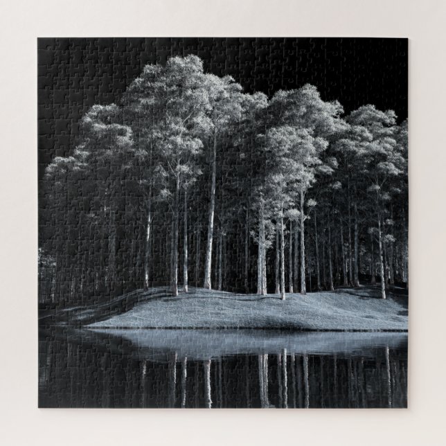 The White Woods (Night) Jigsaw Puzzle (Vertical)