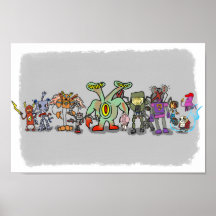 The Whole Gang Comicbook Style Print