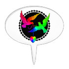 The Whole of the Rainbow Lesbian Cake Topper