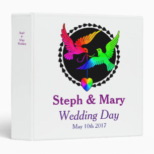 The Whole of the Rainbow Lesbian Wedding Album Binder
