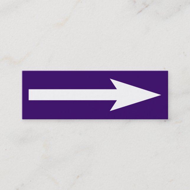 The Whole Point - Dark Violet and White Mini Business Card (Front)