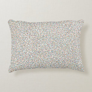 The Whole Rainbow Colourful Speckled Dots Accent Pillow
