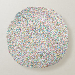 The Whole Rainbow Colourful Speckled Dots Round Pillow