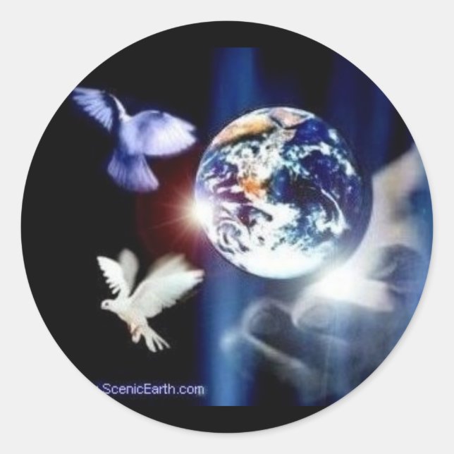 The Whole World in His Hands God and Earth Sticker (Front)