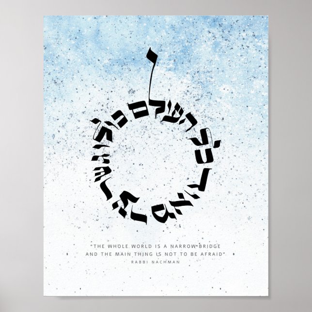 The whole world is a nerrow bridge,Rabbi Nachman Poster (Front)