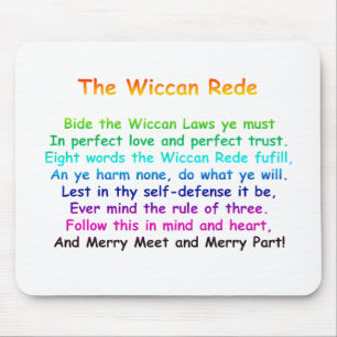 The Wiccan Rede Mouse Pad