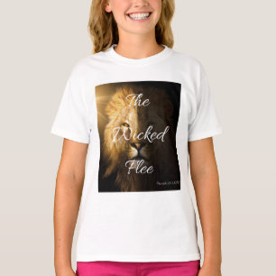 The Wicked Flee Proverbs 28:1 KJV Girl's T-Shirt