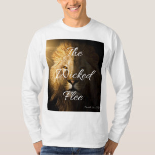 The Wicked Flee Proverbs 28:1 KJV Mens Long Sleeve T-Shirt