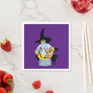 The Wicked Witch Crystal Ball Halloween Napkin
