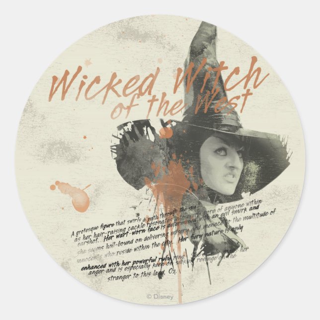 The Wicked Witch of the West 5 Classic Round Sticker (Front)