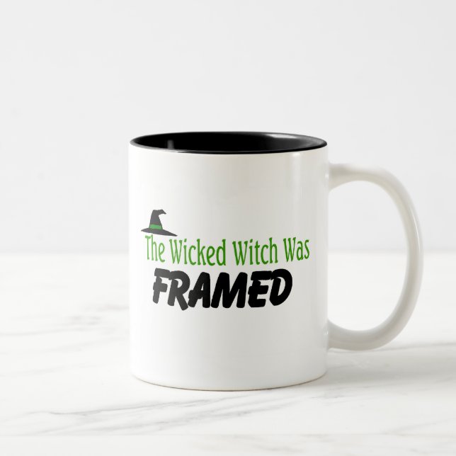 The Wicked Witch Was Framed Two-Tone Coffee Mug (Right)