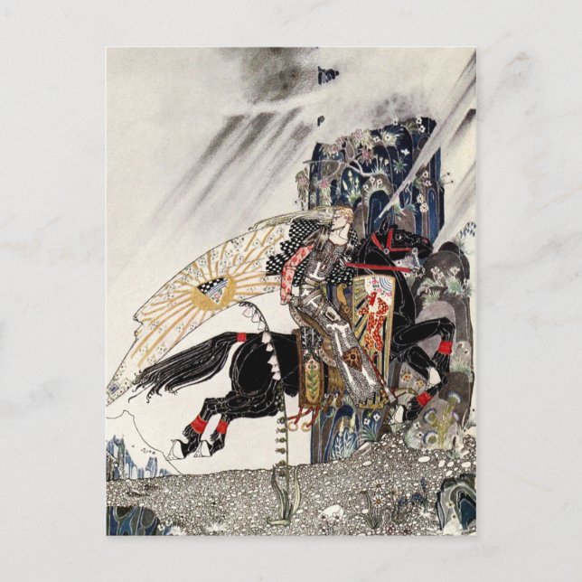 The Widow's Son: The Lad riding the Black Horse Postcard (Front)