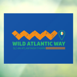 The Wild Atlantic Way Ireland's Coastal trip Window Cling