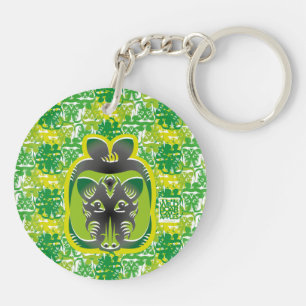 THE WILD BOAR EATS APPLES BY MASANSER KEYCHAIN