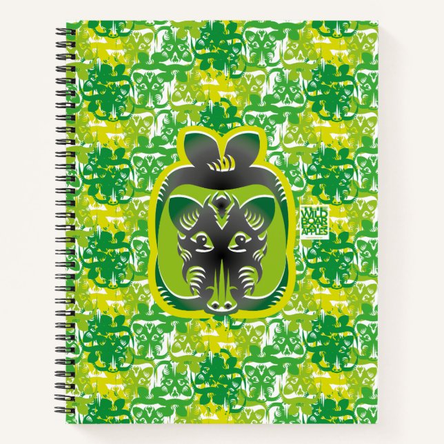 THE WILD BOAR EATS APPLES BY MASANSER NOTEBOOK (Front)