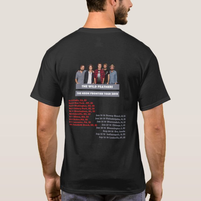 THE WILD FEATHERS TOUR 2019 T-Shirt (Back)