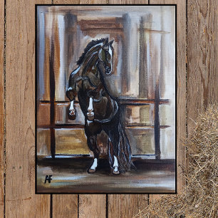 The Wild Horse Painting by Alfred Fox Canvas Print