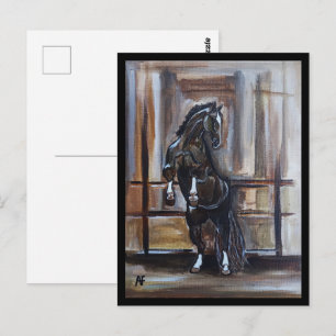 The Wild Horse Painting by Alfred Fox Postcard