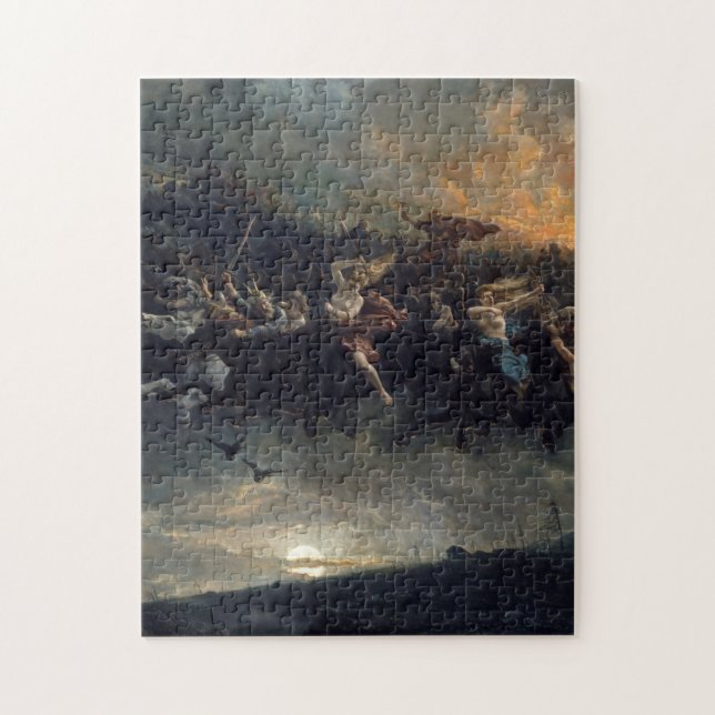 The Wild Hunt Of Odin By Peter Nicolai Arbo 1872 Jigsaw Puzzle (Vertical)