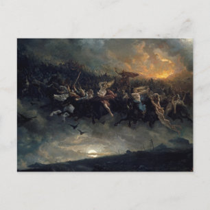 The Wild Hunt Of Odin by Peter Nicolai Arbo Postcard