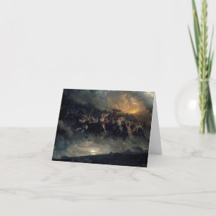 The Wild Hunt Of Odin by Peter Nicolai Arbo Thank You Card